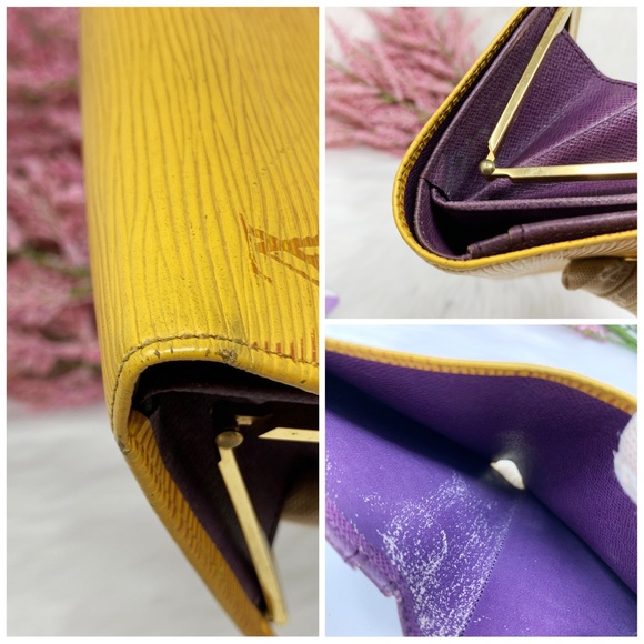 Louis Vuitton Yellow Epi Leather Kisslock Wallet Date code MI0917 - Picture 5 of 7